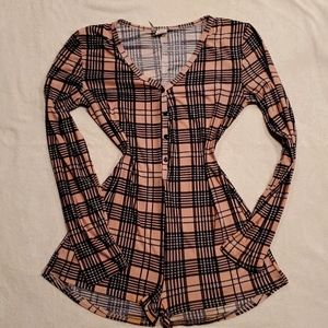 Womans Pajama romper size medium .